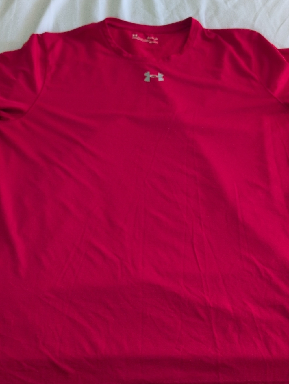 Under Armour HeatGear Short Sleeve Shirt Red XL